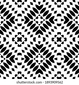  Black and white texture. Abstract seamless geometric pattern. 