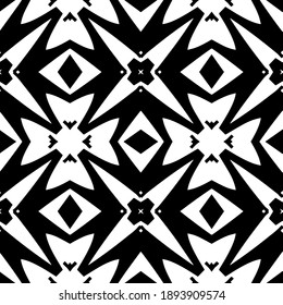  Black and white texture. Abstract seamless geometric pattern. 