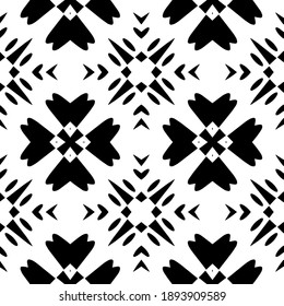  Black and white texture. Abstract seamless geometric pattern. 