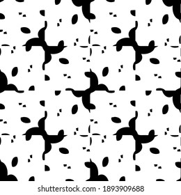  Black and white texture. Abstract seamless geometric pattern. 