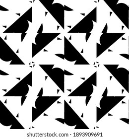  Textura en blanco y negro. Resumen de un patrón geométrico sin fisuras. 