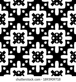  Black and white texture. Abstract seamless geometric pattern. 