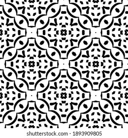  Black and white texture. Abstract seamless geometric pattern. 