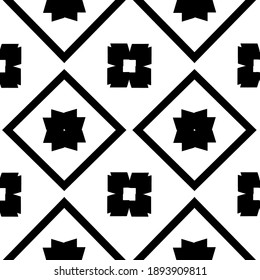  Black and white texture. Abstract seamless geometric pattern. 