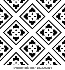  Black and white texture. Abstract seamless geometric pattern. 