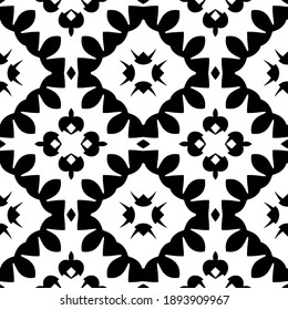  Black and white texture. Abstract seamless geometric pattern. 