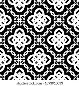  Black and white texture. Abstract seamless geometric pattern. 