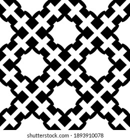  Black and white texture. Abstract seamless geometric pattern. 