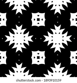  Black and white texture. Abstract seamless geometric pattern. 