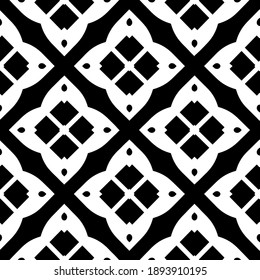 Black and white texture. Abstract seamless geometric pattern. 