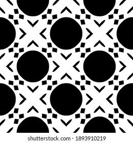  Black and white texture. Abstract seamless geometric pattern. 