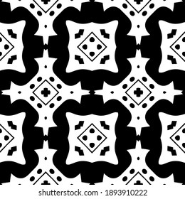  Black and white texture. Abstract seamless geometric pattern. 