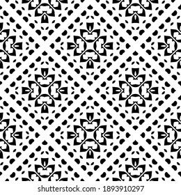  Black and white texture. Abstract seamless geometric pattern. 