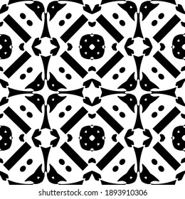  Black and white texture. Abstract seamless geometric pattern. 