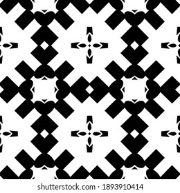  Black and white texture. Abstract seamless geometric pattern. 