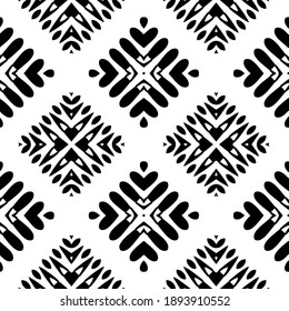  Black and white texture. Abstract seamless geometric pattern. 