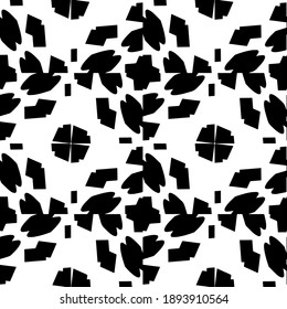  Black and white texture. Abstract seamless geometric pattern. 