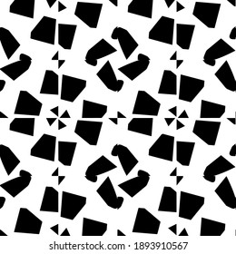  Textura en blanco y negro. Resumen de un patrón geométrico sin fisuras. 