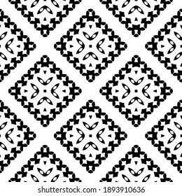  Black and white texture. Abstract seamless geometric pattern. 