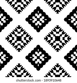  Black and white texture. Abstract seamless geometric pattern. 