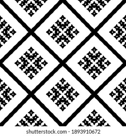  Black and white texture. Abstract seamless geometric pattern. 