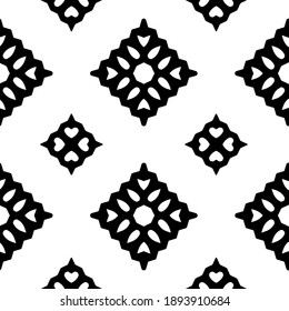  Black and white texture. Abstract seamless geometric pattern. 