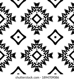Schwarz-Weiß-Textur. Abstraktes, nahtloses geometrisches Muster.
