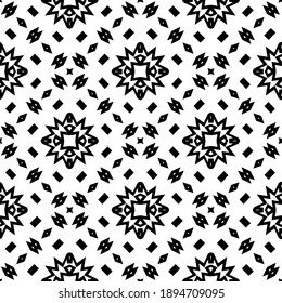Black and white texture. Abstract seamless geometric pattern.
