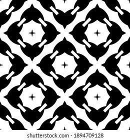Black and white texture. Abstract seamless geometric pattern.
