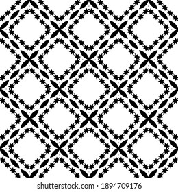 Black and white texture. Abstract seamless geometric pattern.
