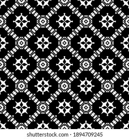 Schwarz-Weiß-Textur. Abstraktes, nahtloses geometrisches Muster.
