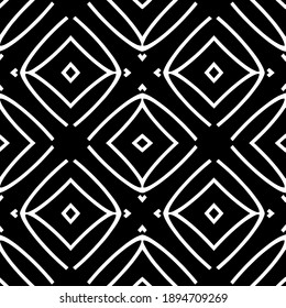 Black and white texture. Abstract seamless geometric pattern.
