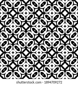 Black and white texture. Abstract seamless geometric pattern.
