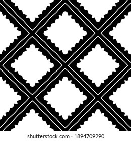 Schwarz-Weiß-Textur. Abstraktes, nahtloses geometrisches Muster.
