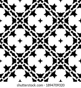 Black and white texture. Abstract seamless geometric pattern.
