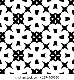 Black and white texture. Abstract seamless geometric pattern.
