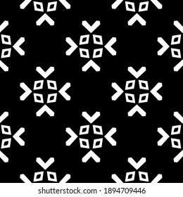 Black and white texture. Abstract seamless geometric pattern.
