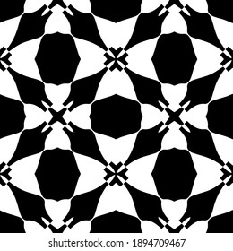 Black and white texture. Abstract seamless geometric pattern.
