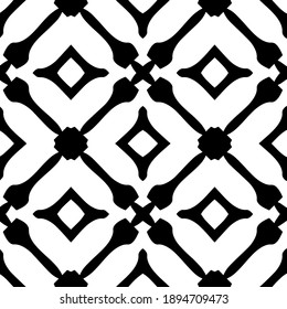 Black and white texture. Abstract seamless geometric pattern.
