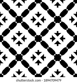Black and white texture. Abstract seamless geometric pattern.

