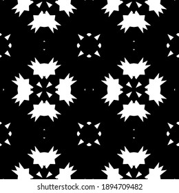 Black and white texture. Abstract seamless geometric pattern.
