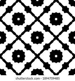 Black and white texture. Abstract seamless geometric pattern.
