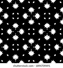 Black and white texture. Abstract seamless geometric pattern.
