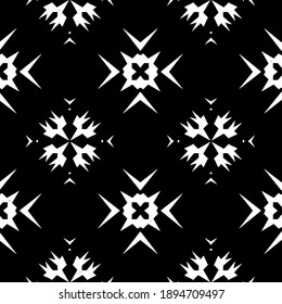 Black and white texture. Abstract seamless geometric pattern.
