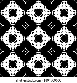 Black and white texture. Abstract seamless geometric pattern.
