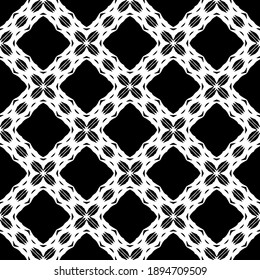Schwarz-Weiß-Textur. Abstraktes, nahtloses geometrisches Muster.
