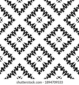 Black and white texture. Abstract seamless geometric pattern.
