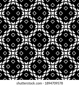 Black and white texture. Abstract seamless geometric pattern.

