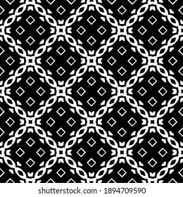 Black and white texture. Abstract seamless geometric pattern.
