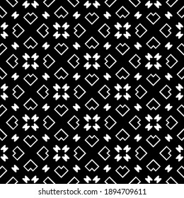 Black and white texture. Abstract seamless geometric pattern.
